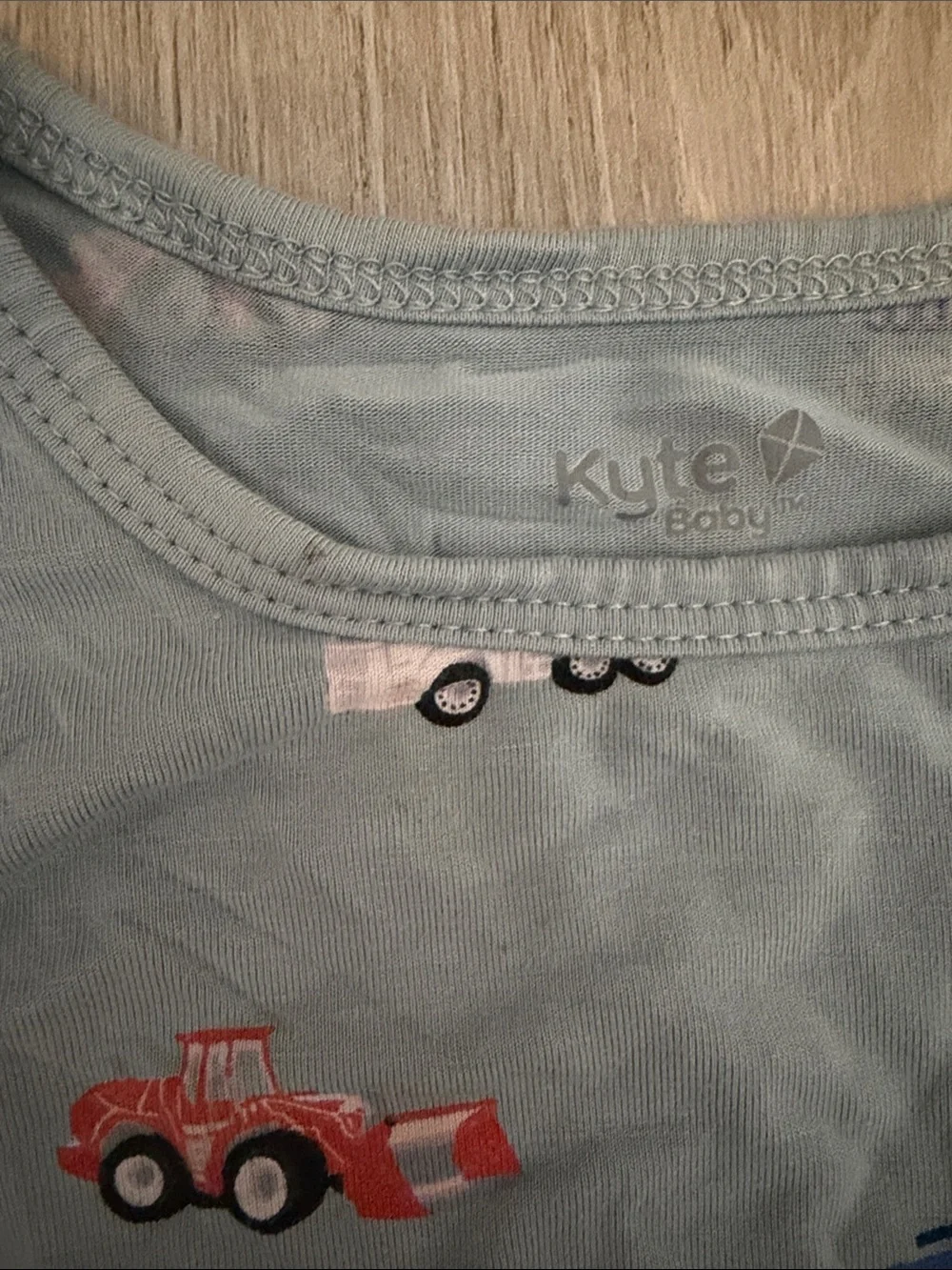 Kyte size 3T Light Blue Kids Pajama Set with Vehicle Print